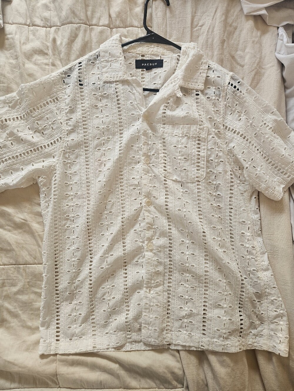 Mens Eyelet Button Down